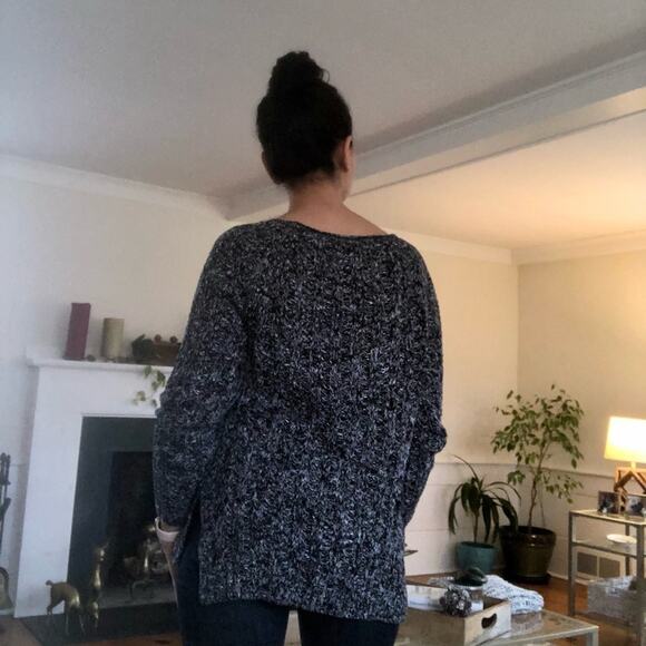 Gap 100% Cotton Black and White Striped Knit Sweater – Women’s Size S - Picture 5 of 9